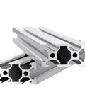 Stacked Five Pack 78.7 Inch V Slot 2040 Aluminum Extrusion With European Standard Anodized Linear Rail For 3D Printers And CNC DIY Projects 2000mm Silver
