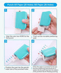 Steps to use Six Hole Handheld Metal Hole Punch Tool, 6mm Punch, for Notebooks, Scrapbooks, and DIY Projects, durable and easy to use.