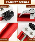 Product details of Professional Grade Circular Saw Guide Rail Adjustable Aluminum Fence Track Featuring Dual Lock Handles for straight cuts.