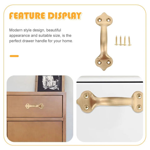 Brass Cabinet Handle 125mm Center To Center Matte Finish Modern Door Pulls For Wardrobe