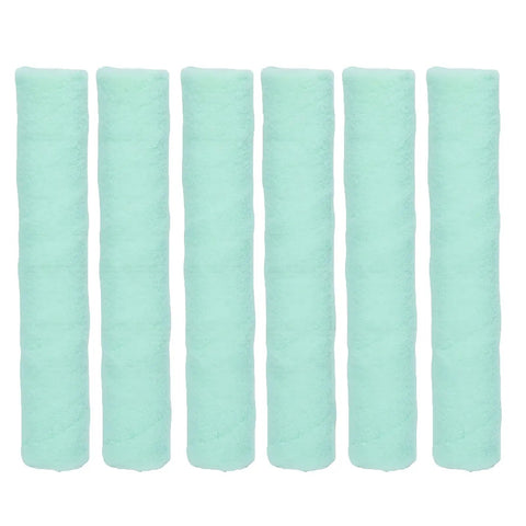 14 Inch Paint Roller Cover For Smooth Walls Heavy Duty Latex Foam Roller Sleeve With Drip Free Hold For Blast Through Interior And Exterior Wall Painting Jobs - six foam roller sleeves in a row.