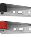 Heavy Duty Sliding Door Rollers With Anti Sag Design For Smooth Gliding Barn Door Hardware Quiet Operation Guide Wheels Easy Install, featuring black and red rollers.