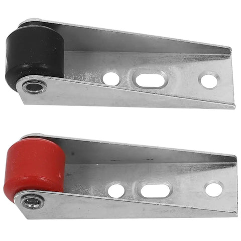 Heavy Duty Sliding Door Rollers With Anti Sag Design For Smooth Gliding Barn Door Hardware Quiet Operation Guide Wheels Easy Install, featuring black and red rollers.