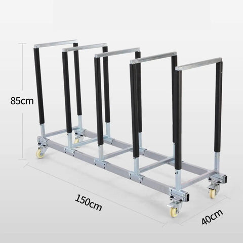Heavy Duty Metal Rolling Tire Rack, Built Like A Rock Mobile Wheel Storage Cart with dimensions and caster wheels.