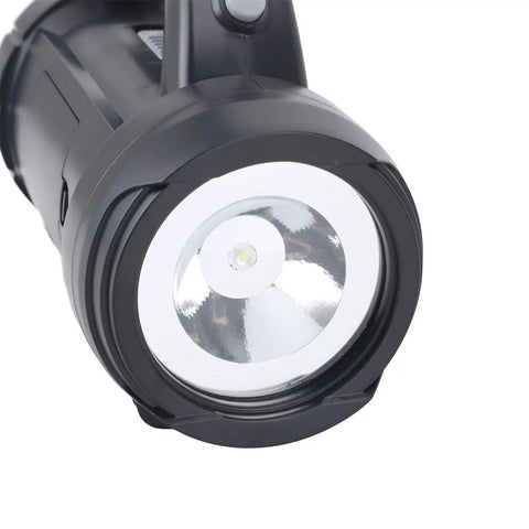 Close-up of LED light on Carbon Steel Flashlight Tool Set With LED Light Compact 7.87 x 3.94 x 5.51 Inch Handy DIY Home Repair Kit