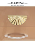 Antique Gold Semi Circle Cabinet Pulls Set Of 2 With 64mm Hole Spacing Zinc Alloy Drawer Handles For Kitchen Cabinets, Dressers And Furniture Hardware Upgrade.