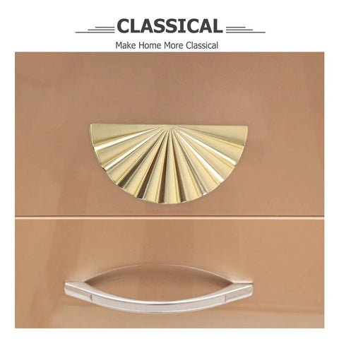 Antique Gold Semi Circle Cabinet Pulls Set Of 2 With 64mm Hole Spacing Zinc Alloy Drawer Handles For Kitchen Cabinets, Dressers And Furniture Hardware Upgrade.