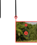 Auto Reset Steel Target Spinner for Centerfire Handguns Up to 44 Magnum with two rotating targets and outdoor range setup