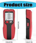 Professional Handheld Wall and Metal Detector Wall Scanner with LCD Screen for Detection of Hiddens Structures Studs Finders side view showing dimensions.