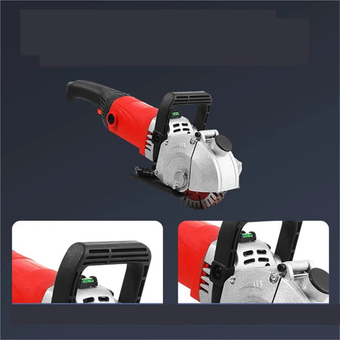 Heavy Workhorse Wall Groover With Onboard Dust Catcher Makes Quick Work Of Concrete Brick Stone Surfaces Delivering Clean Smooth Cuts For Fast Renovations, red handheld concrete cutter.