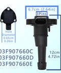 Engine Oil Level Sensor Replacement 03F907660C D E diagram with measurements for Audi A3 2015-2020 and VW Golf GTI Jetta Passat