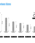 360 Piece M3 Stainless Steel 304 Hex Button Head Bolts Screws And Nuts Kit With Sizes 4Mm 6Mm 8Mm 12Mm 16Mm 20Mm shown
