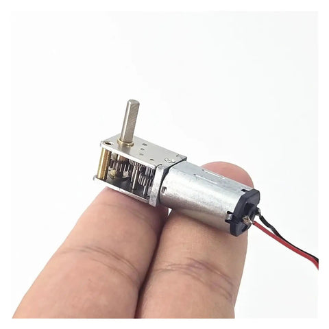 Mini N30 Full Metal Gearbox Gear Motor With Right Angle D Shaft DC 3V To 6V 10 RPM Slow Speed High Torque Reduction Motor