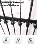 Wall Mount Fishing Rod Holder And Vertical Storage Rack For Garage Holds Up To 6 Rods With Rubber Band Clamp Tech For Firm Grip