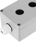 Aluminum Control Switch Box With Two Holes, Outdoor Switch Console Case, Emergency Stop Push Button Station, Built Tough For Industrial Electrical Panels, white aluminum box with two holes