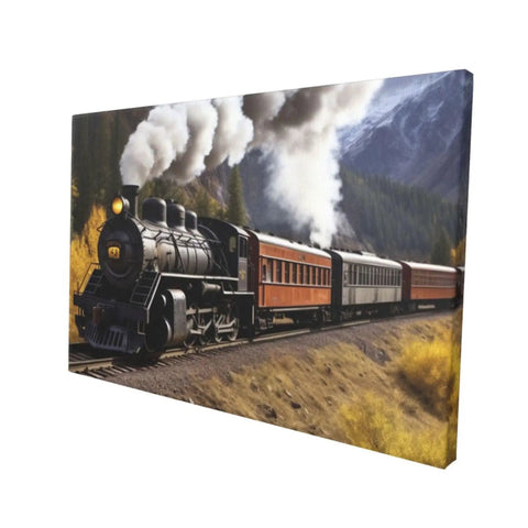 Dope Steam Locomotive Train Canvas Wall Art 12x18 Inches for Living Room Bedroom Office and Bathroom Vibe Modern Artwork Prints