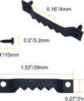 Dimensions of 50 Pack Small Sawtooth Picture Hangers With Screws, Black Steel, for photo frames and decor