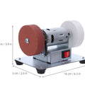 Knockout Bench Top Electric Grinding Machine With Rock Solid Anti Slip Base For Smooth Metal Polishing And Heavy Duty Rust Removal Precision Edge Control Tool, compact size with two grinding wheels.