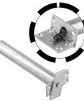 Automatic Door Closer Concealed Tubular Spring Soft Close For Doors Up To 50Kg Silver Finish side view mounting hardware