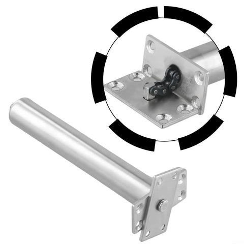 Automatic Door Closer Concealed Tubular Spring Soft Close For Doors Up To 50Kg Silver Finish side view mounting hardware
