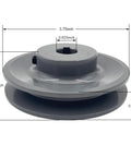 Heavy Duty Cast Iron Single Groove V Belt Sheave Featuring 5/8 Inch Shaft Bore And 3.75 Inch Outside Diameter side view image with dimensions