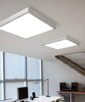 Room with Two Pack 2x2 Foot LED Flat Panel Light With Backlit 4550 Lumens 35W CCT 3000K To 5000K Dimmable 2.4G Wireless Control