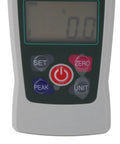 Digital Force Tester With Built In Sensor 10N To 100N Push Pull Gauge For Material Mechanics Product Development And Quality Control With Accurate Digital Display close-up of buttons and screen