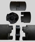 Six Pack L110 Jaw Coupling Inserts Red Urethane Flexible Solid Type Center Inserts For L Jaw Couplings L Jaw Coupler Set Replacement High Strength Durable Drive System, black set