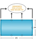 Diagram of 4 Pack Fluorescent Light Covers 4 By 2 Feet Magnetic Attachments Tranquil Blue Easy Install Flame Retardant Fabric