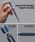 Hand holding a 50 In 1 Precision Screwdriver Set For Electronics Magnetic Mini Repair Kit with ergonomic design and rotation feature
