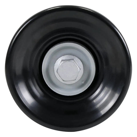 Serpentine Belt Drive Tensioner Pulley Component Kit For GM Hummer H2 Tahoe Silverado Suburban Avalanche Sierra 1500 2500 3500 2002-2008 Replacement Upgrade black pulley close-up