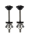 Stainless Steel Toilet Seat Screws And Bolts Set For Quick Replacement with nuts and washers, ideal for DIY home improvement.