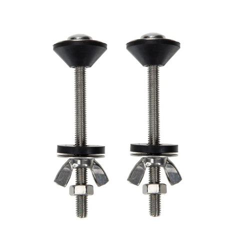 Stainless Steel Toilet Seat Screws And Bolts Set For Quick Replacement with nuts and washers, ideal for DIY home improvement.