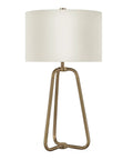 25.5 Inch Tall Table Lamp With White Fabric Shade And Brass Finish Delivers A Cozy Diffused Glow, Ideal For Nightstands, Desks Or Side Tables