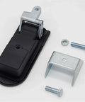 Keyless Sealed Lever Latch Cam Lock With Swing Handle For Industrial Cabinet And Panel Doors Locking Compression Lock No Key Needed Durable Steel Build 1 Piece, shown with mounting hardware
