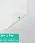 Image showing corner peel detail of the Printable White Full Sheet Sticker Paper Matte 8.5 By 11 Inches For Laser And Inkjet Printers 30 Sheets