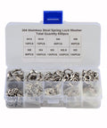 600Pcs 304 Stainless Steel Spring Split Lock Washer Assortment Set M2 M2.5 M3 M4 M5 M6 M8 M10 M12 For Screws And Nuts Heavy Duty Vibration Resistant Hardware Kit in organizer
