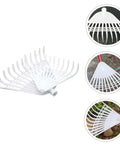 Two Pack Long Handle Gardening Rake With Sturdy Latex Soil Rake For Lawn And Garden Leveling Heavy Duty Agricultural Tool