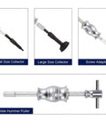 Sixteen Piece Blind Hole Pilot Bearing Internal Extractor And Puller Set With Slide Hammer Removal Tool Kit components
