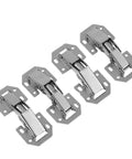 Rotating Concealed Cabinet Door Hinges Four Inch No Drill Installation Soft Close Buffer Durable Easy Install High Load Bearing Replacement