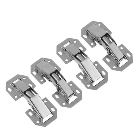 Rotating Concealed Cabinet Door Hinges Four Inch No Drill Installation Soft Close Buffer Durable Easy Install High Load Bearing Replacement
