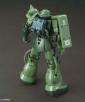 Rear view of Gundam The Origin Zaku II Type C6 R6 HG 1 144 Model Kit with shield and backpack details