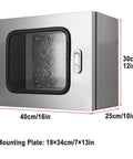 Built Like A Tank 304 Stainless Steel Waterproof Electrical Box With Heavy Duty Rubber Seal And Clear Window Marine Grade Outlet Hub for tough outdoor use.