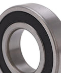 Premium Deep Groove Ball Bearing With Double Rubber Seals For Smooth Low Friction Operation In Cars, close-up view of tough steel bearing.