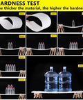 White Polypropylene Sheet Pro-Grade 500x500mm Heavy-Duty 1-15mm Thick PP Panel Board hardness test with water bottles