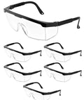 Heavy Duty Clear Safety Glasses With Built Different Eye Protection And Razor Sharp Lenses For Construction Sites Dirt Roads And Garage Grind To Keep Your Vision Crisp, six-pack with adjustable temples