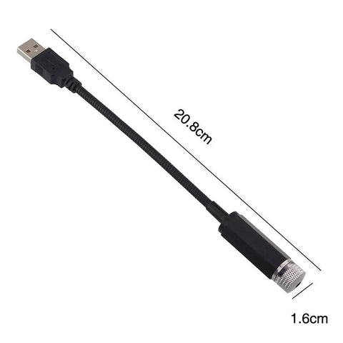 USB Star Projector Night Light With Adjustable Romantic Sky Projection cable length dimensions