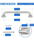 12 Inch Stainless Steel Bathroom Grab Bar Handrail For Shower And Toilet ADA Compliant Up To 500 Lbs Safe Support For Seniors