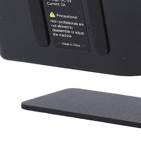 Warning label on Portable Solder Fume Extractor With 15,000 RPM Motor USB C Charging LED Light for Electronics Work and DIY Soldering