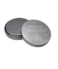 Straight Up Reliable Cr2450 Lithium Coin Cell Battery 3 Volt Dc Power DL2450, showing two coin cells with engraved labels.